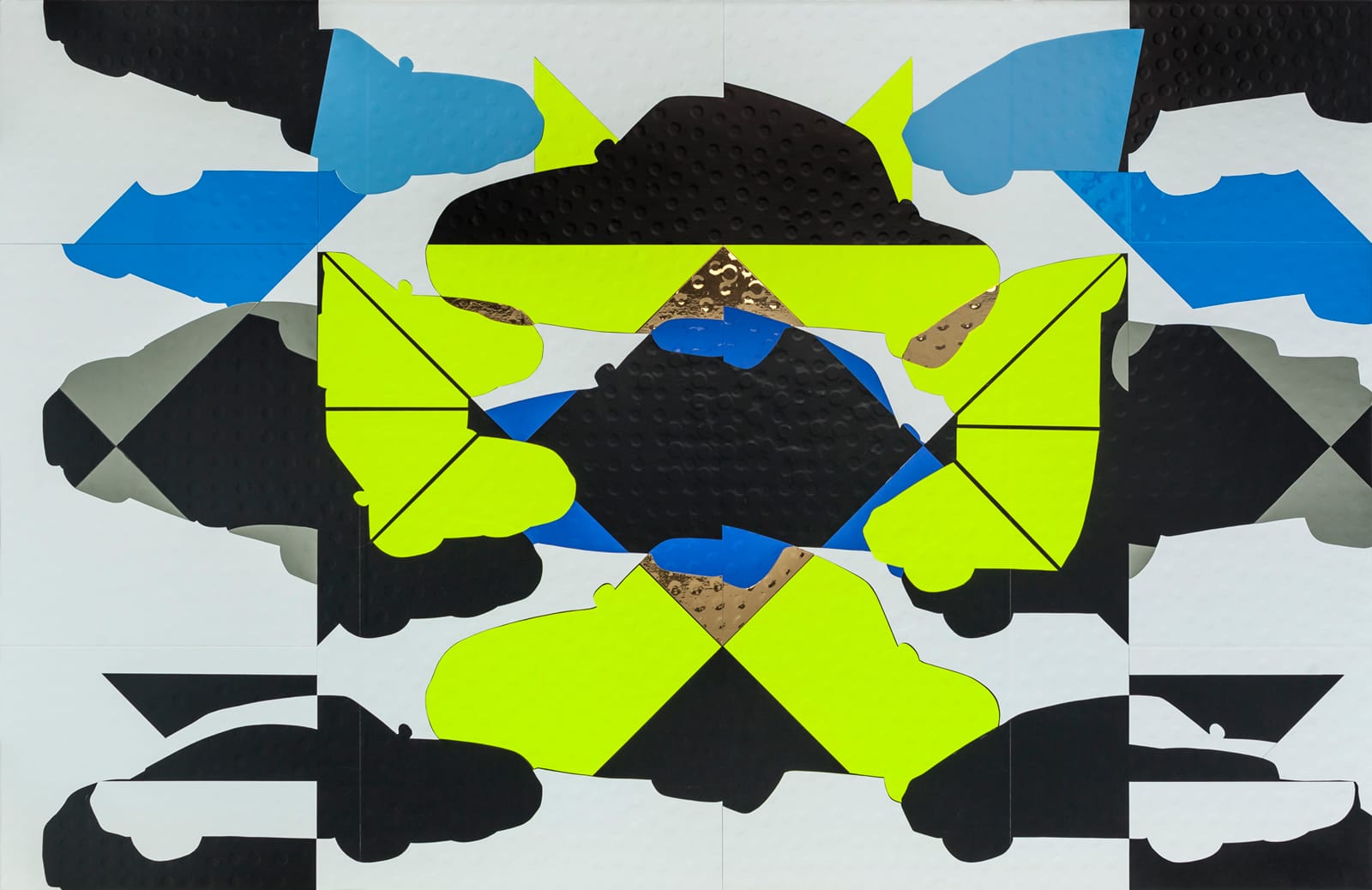 collage-of-adhesive-film-on-woodpanel-1996-by-Contemporary-visual-artist-Patrick-Koster-based-in-Amsterdam