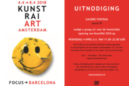 Invitation Gallery Fontana Amsterdam for KunstRai | Art Amsterdam with works by Patrick Koster.