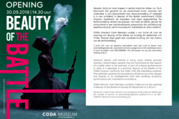 Invitation to the Beauty of the Battle exhibition in Museum CODA