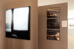 Exhibition overview Ode To The Bijlmer 2018 at CBK Zuidoost | multimedia project Bijlmer Years 1989-1997 | pinhole photography on light box, video stills.