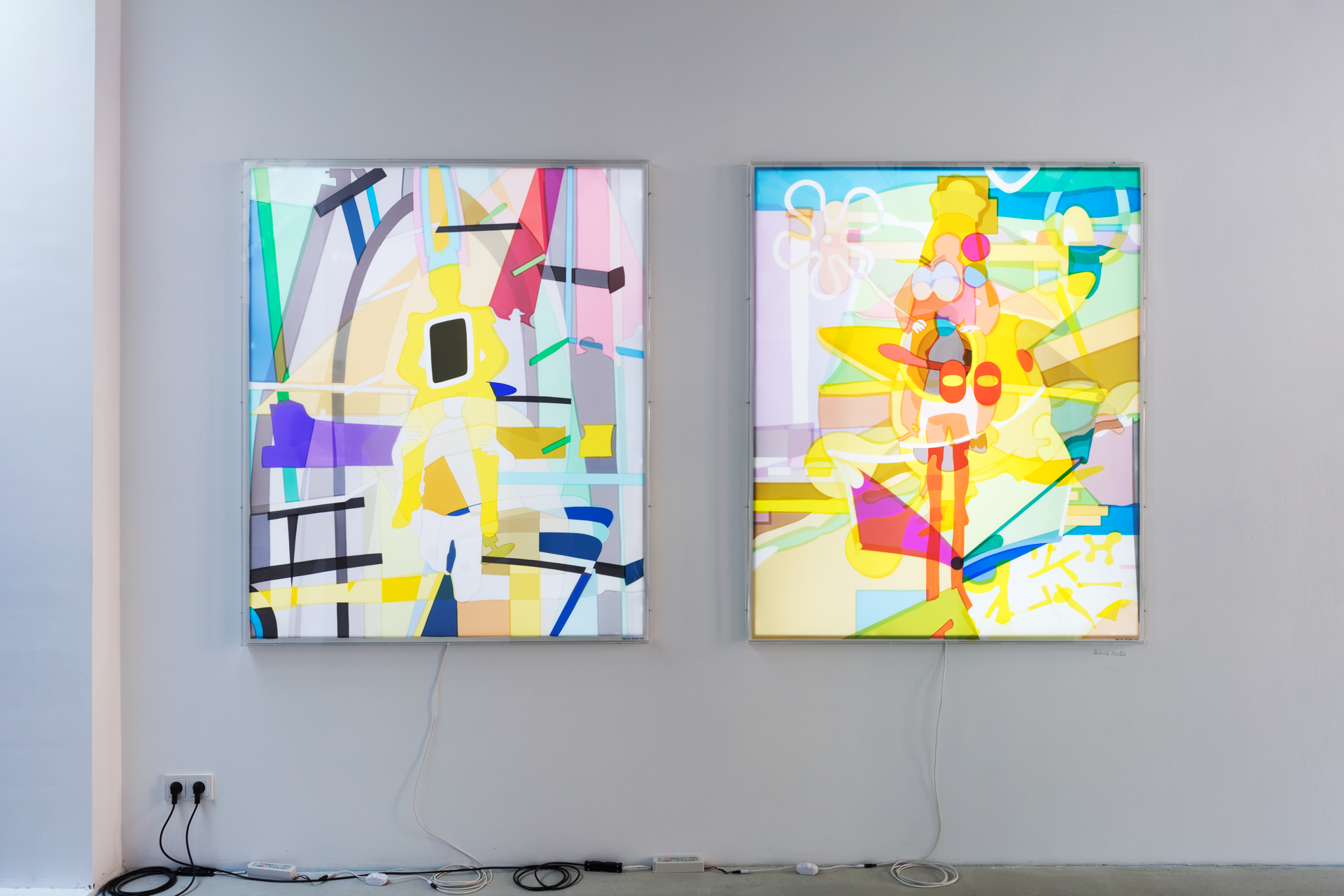 Gallery Fontana exhibition overview, Doppelgänger 1 and 2, series #3, Patrick Koster