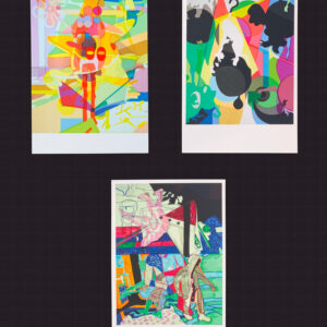 Set of 3 Art Postcards by Patrick Koster