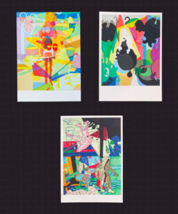Set of 3 Art Postcards by Patrick Koster