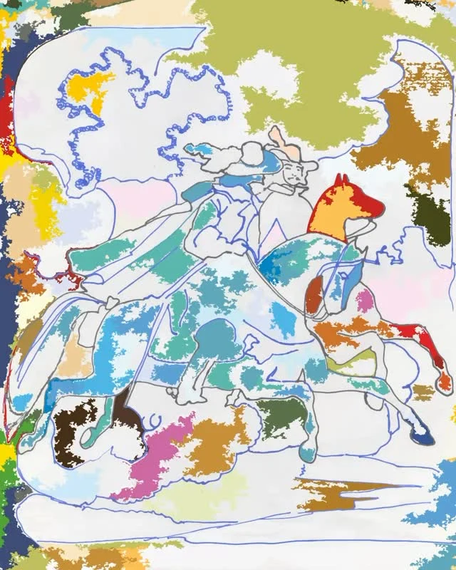 ✿(*☻-☻*)✿
Au galop, 2025, digital art
☆
,~~_
|/\ =_ _ ~
_( )_( )\~~
\,\ _|\ \~~~
\` \
` `
((^—__
| /\ —___ __
( / \ ) \\
/ |~~~~/ \ \\
/ \ / \
NFT, digital art
☆
☆
(˶˃ ᵕ ˂˶) .ᐟ.ᐟ
☆
☆
#digitalart #gentleman #culture #artist #gallop #horse #conversation #baroque #sunset #visual #arts #digital #character #plate #park #color #draw #computer #dada #cheval #baroque #actor #course #strong #train #media #scenery #scene #pop #movement