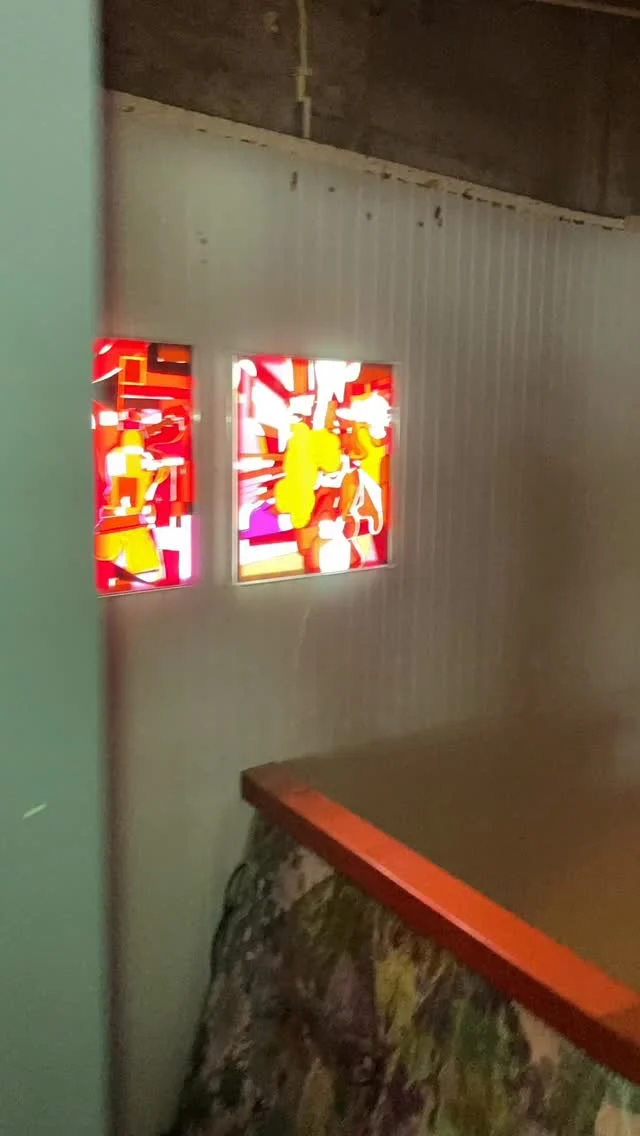 The Vernissage 1 and 5, series 5 @ WiHH Gallery until January 14th 2026.
Collage of adhesive film on drawing polyester on light box. € 2.750,- each.
WiHH Gallery, Reguliersdwarsstraat 73, 1017 BK Amsterdam.
Open: Tuesday to Saturday 12.00-6.00 PM.
In this exhibition I am also presenting The Vernissage 3.
#show #collage #hello #culture #artist #visual #arts #analog #character #color #draw #every #myth #media #scenery #scene #pop #party #exhibition #reguliersdwarsstraat #amsterdam #light #red #vernissage #glue #vinyl #drawing #lightbox #dark #kunst