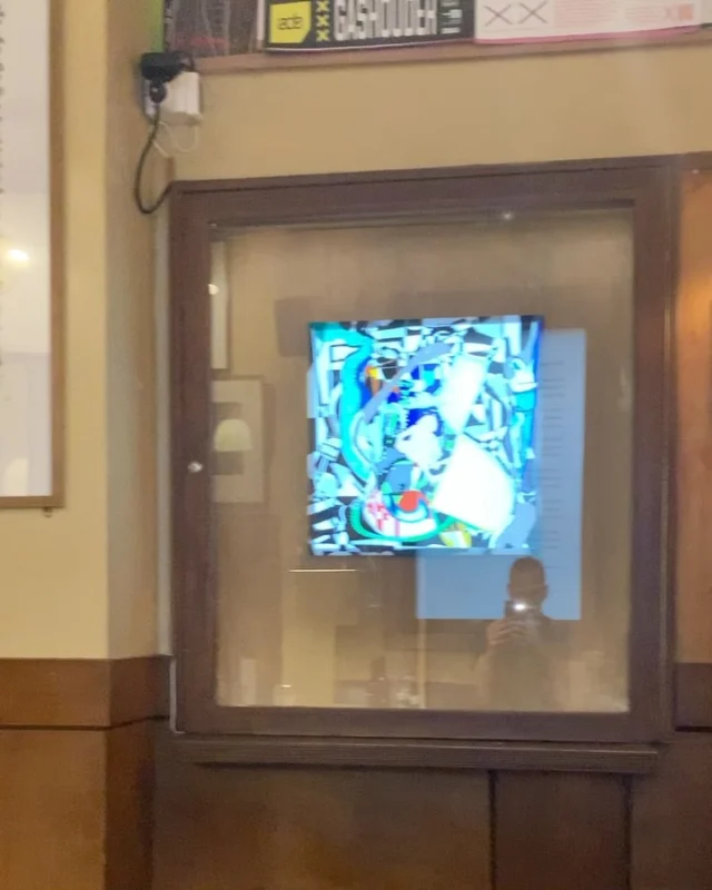 (✿˶’◡˘)♡
Over the past month, my work *La Fête Galante 17* has been featured in the Jukebox (@dejukebox) at Café De Pels in De Negen Straatjes (The Nine Street District), in the center of Amsterdam.
✿✿
La Fête Galante 17, 2026, h 50 x w 50 cm, adhesive film on drawing polyester on light box 
✿✿
 ⋋| ◉ ͟ʖ ◉ |⋌
.
◉
♥
✿✿

☆
☆
#collage #music #art #artist #party 

♥